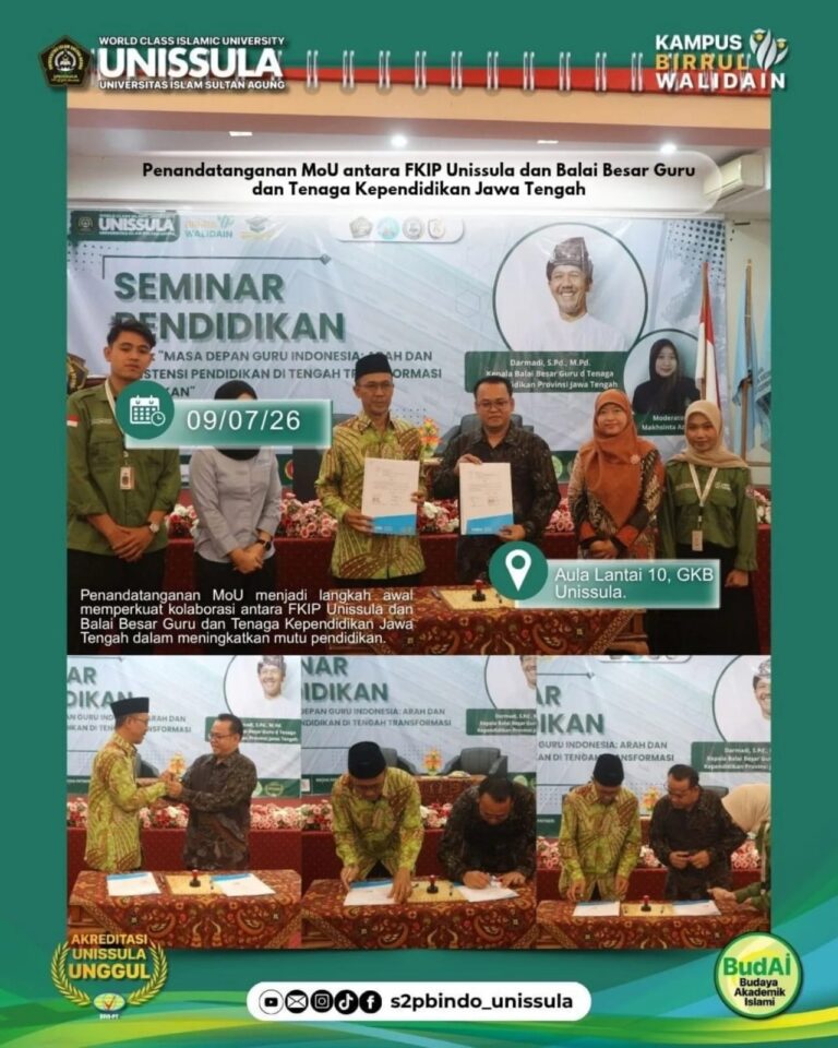 FKIP Unissula Jalin Kerja Sama dengan BBGTK Jawa Tengah, Perkuat Kompetensi Guru